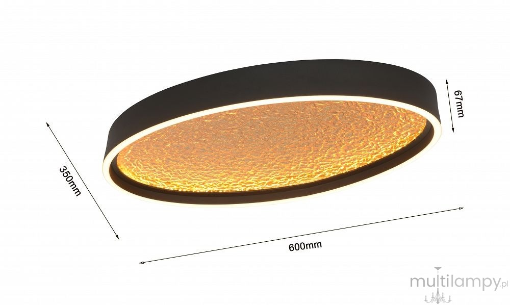 Bormes plafon LED 40W czarny złoty 9069-102