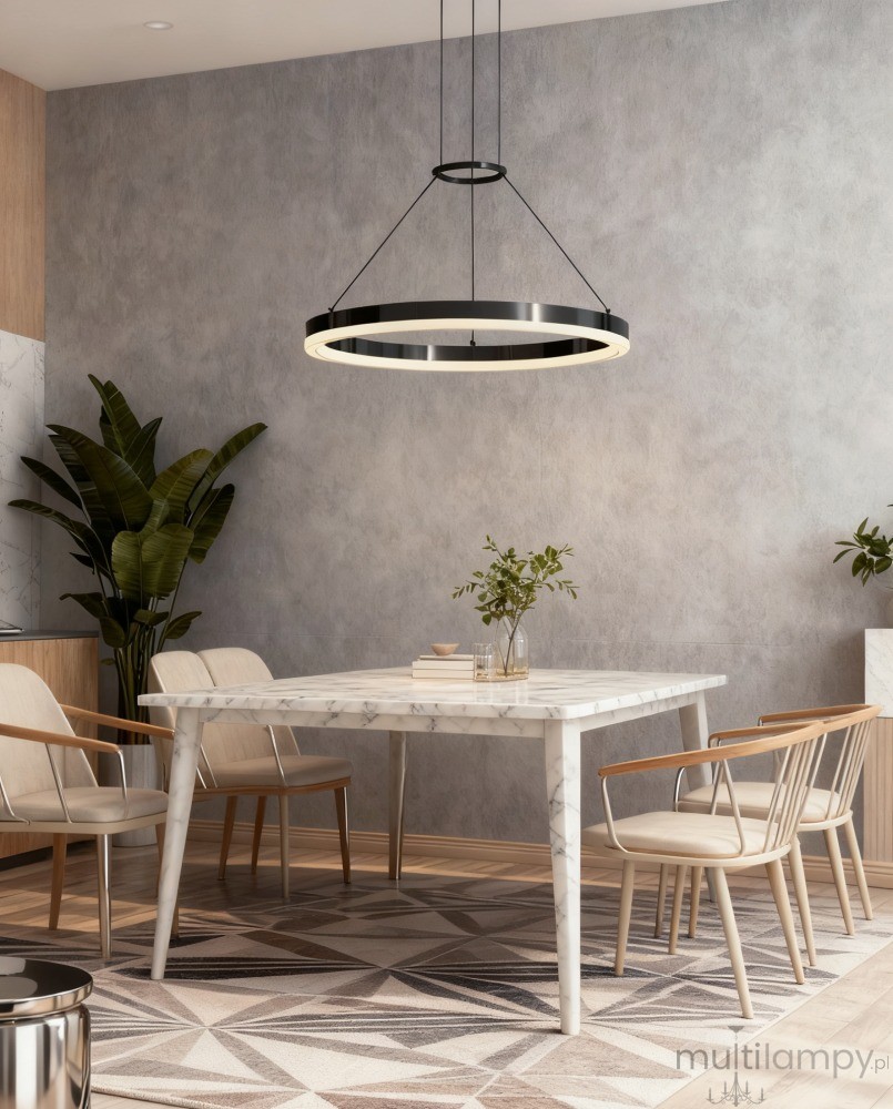 Perpignon lampa wisząca LED 30W czarny chrom 6049-0110