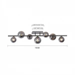 Sevilla lampa sufitowa 7xG9 czarny chrom dymiony 9214-0710