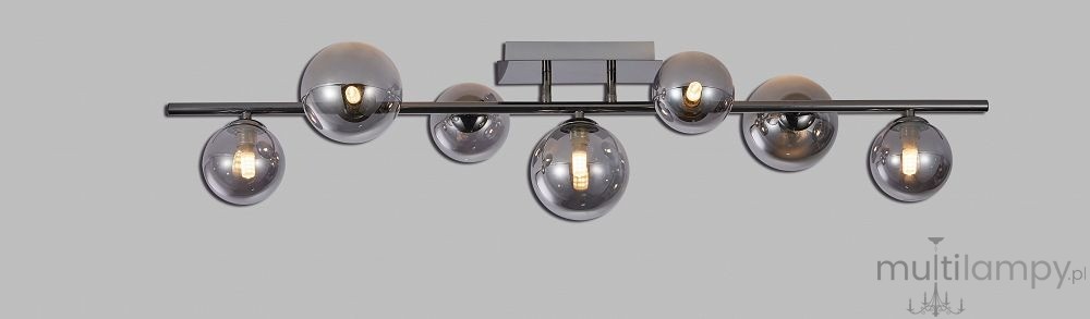 Sevilla lampa sufitowa 7xG9 czarny chrom dymiony 9214-0710