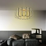 Xara lampa wisząca LED 35W czarna złota 6210-0110L