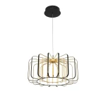 Xara lampa wisząca LED 35W czarna złota 6210-0110L