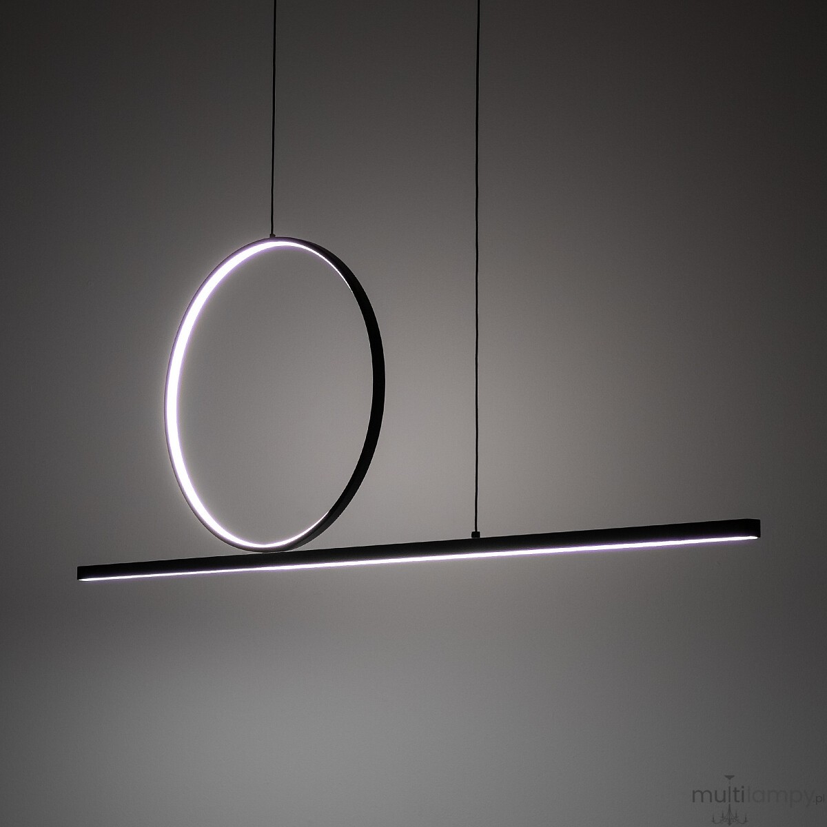 Lineo LED lampa wisząca 39W 3000K czarna 11879