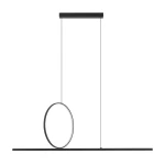 Lineo LED lampa wisząca 39W 3000K czarna 11879