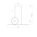 Lineo LED lampa wisząca 39W 3000K czarna 11879