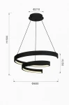 Toppo lampa wisząca LED 56W czarna 6032-0110