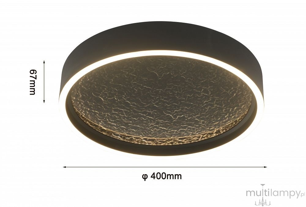 Bordeaux D40 plafon LED 40W czarny 9002-102M