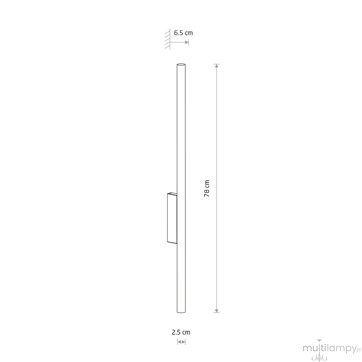 Laser L kinkiet 2xG9 czarny 11812