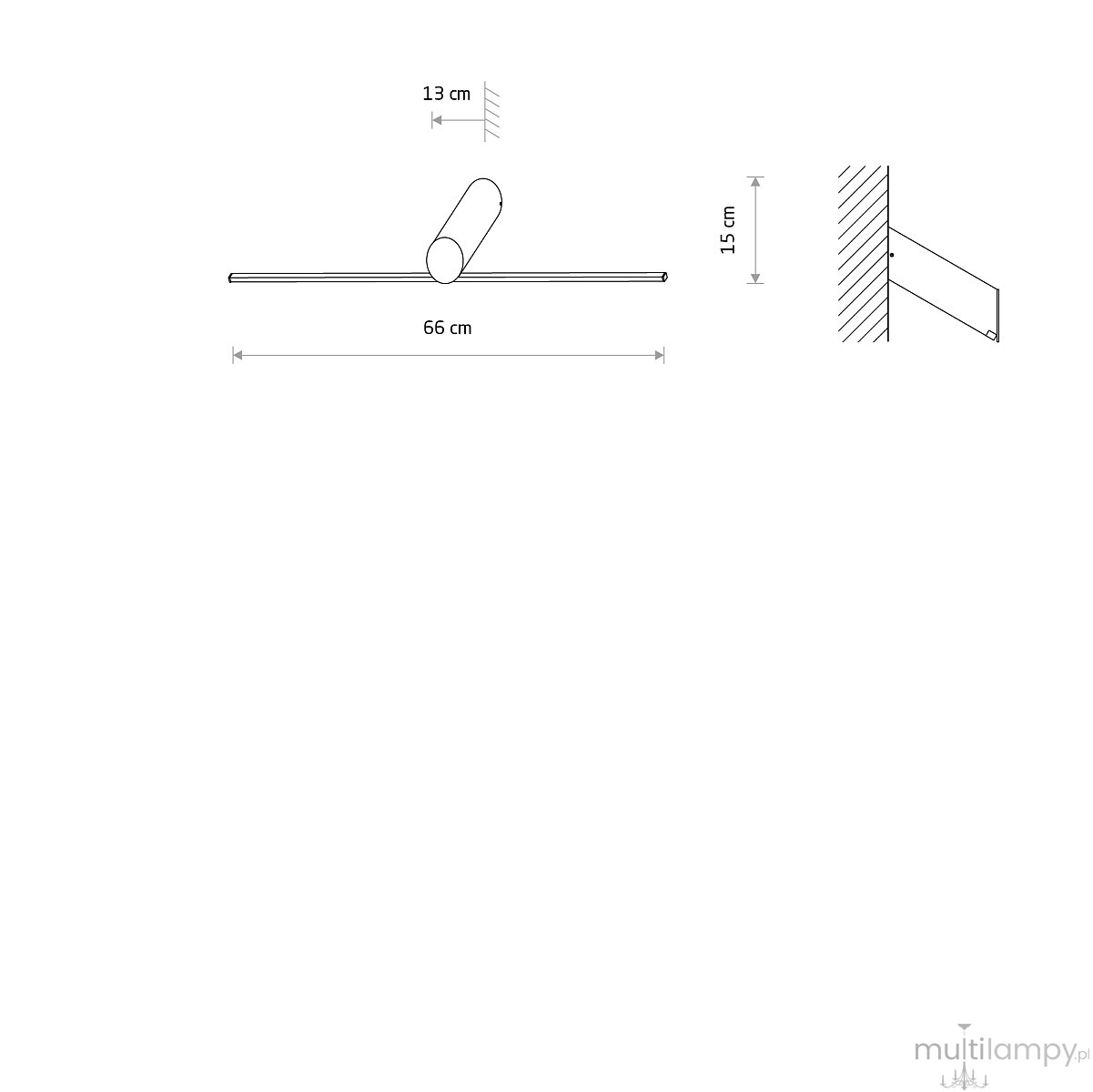 Slash kinkiet LED 10W 3000K czarny 11431