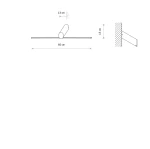 Slash kinkiet LED 10W 3000K czarny 11431