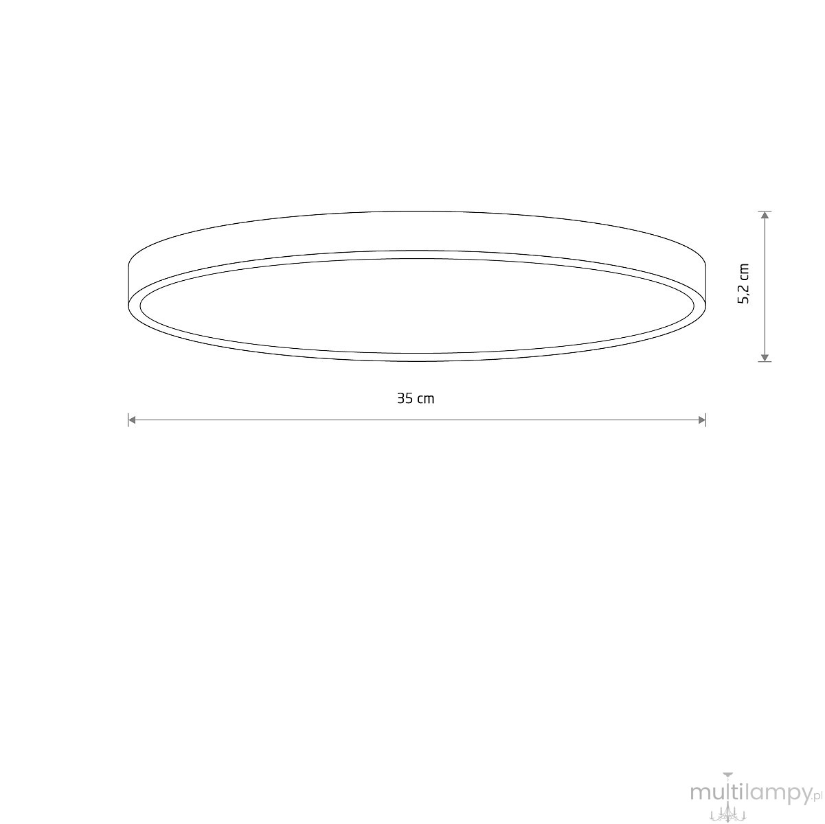 Denia M plafon LED 24W 3000K biały 11756