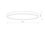 Denia M plafon LED 24W 3000K biały 11756