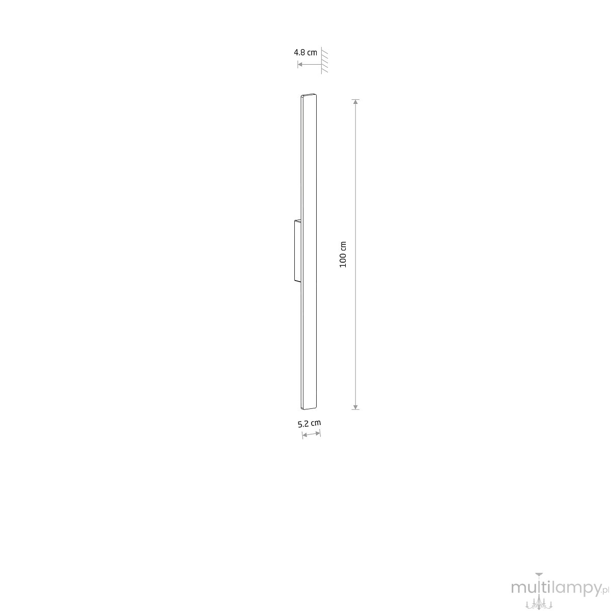 Demi M kinkiet elewacyjny LED 18W 3000K IP54 czarny 11555