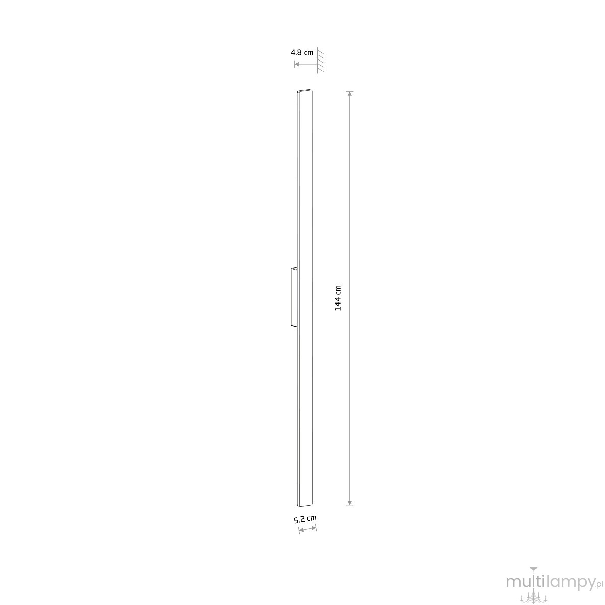 Demi L kinkiet elewacyjny LED 24W 3000K IP54 czarny 11558