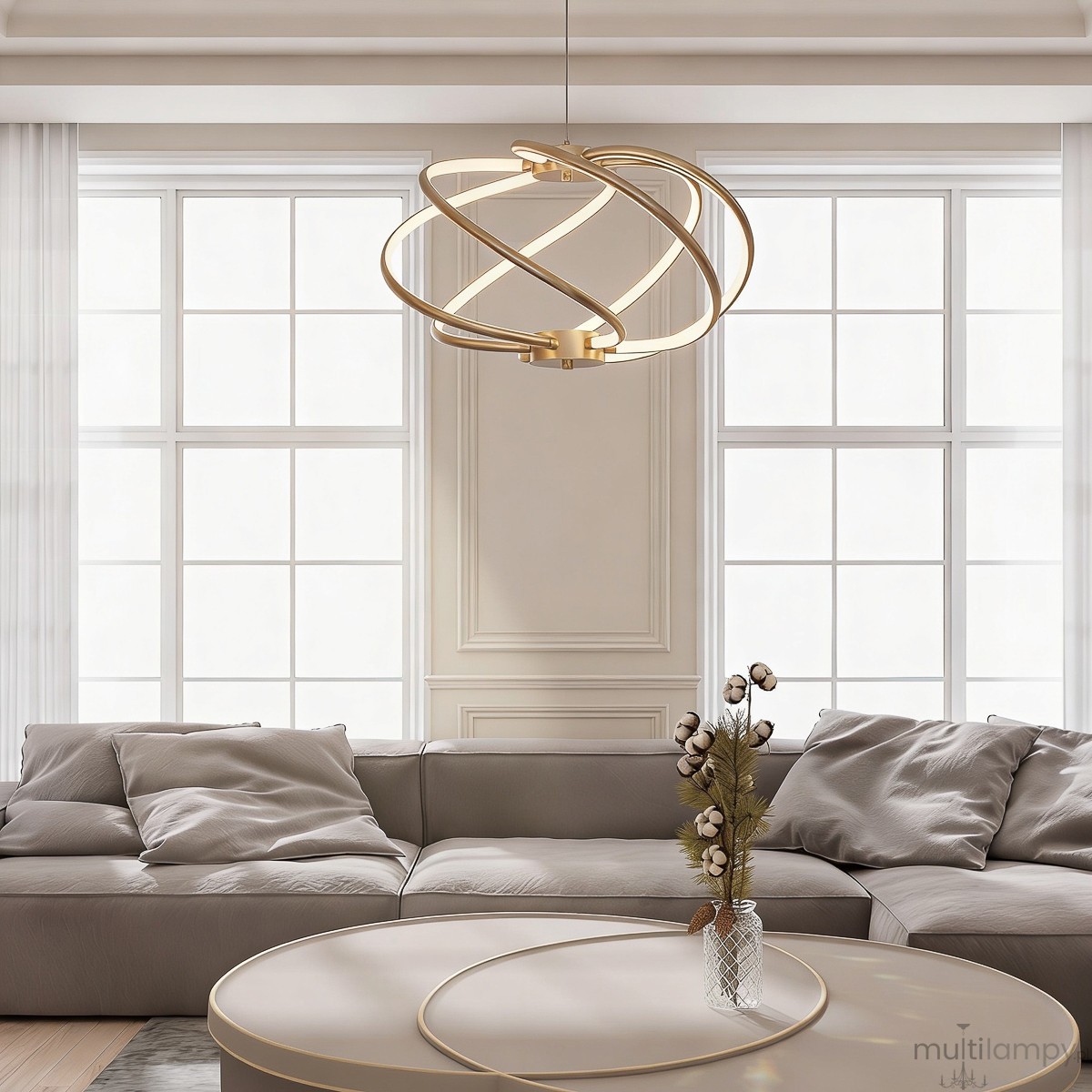 Kandor lampa wisząca LED 45W CCT złota LP-1425/1P GD