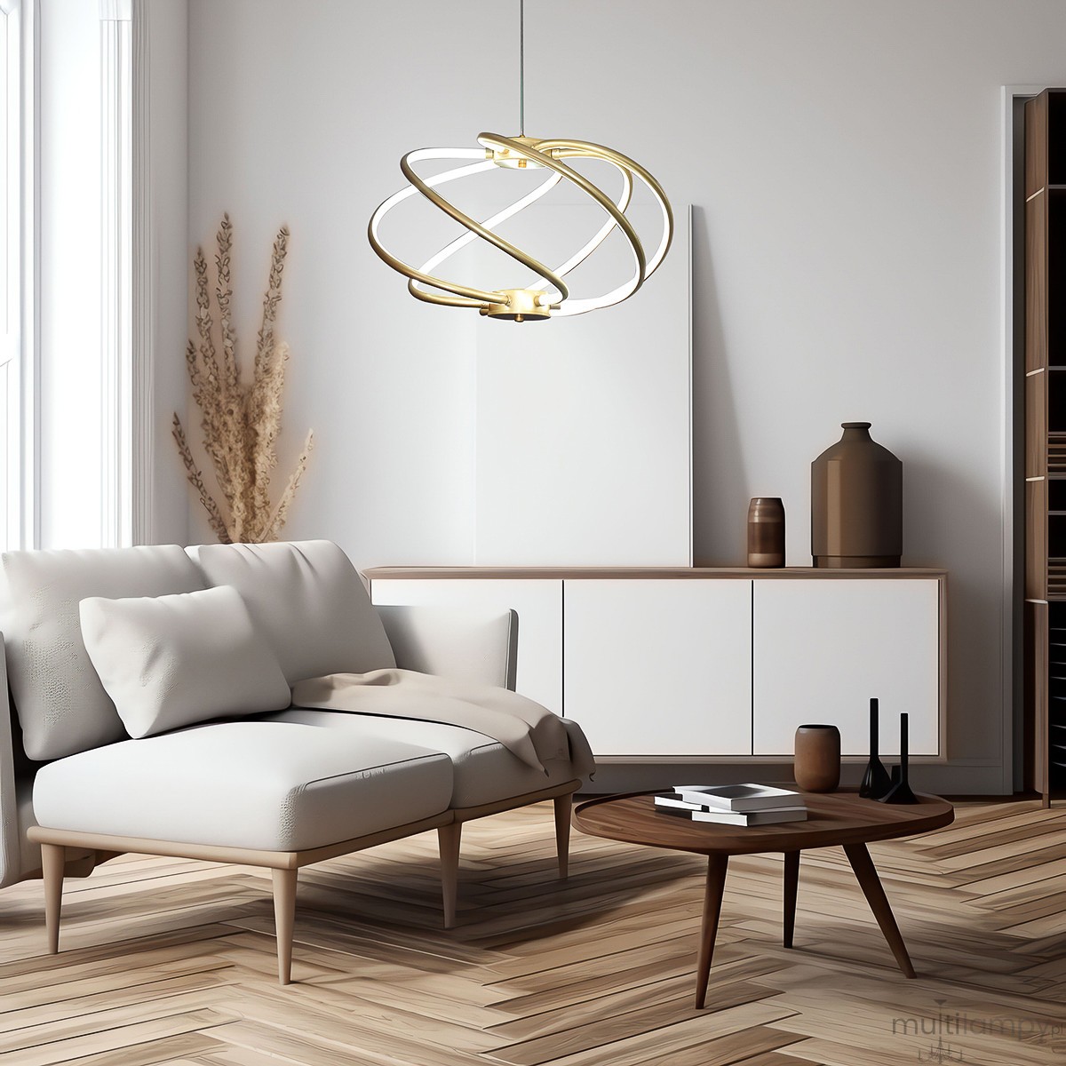 Kandor lampa wisząca LED 45W CCT złota LP-1425/1P GD
