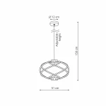 Kandor lampa wisząca LED 45W CCT złota LP-1425/1P GD