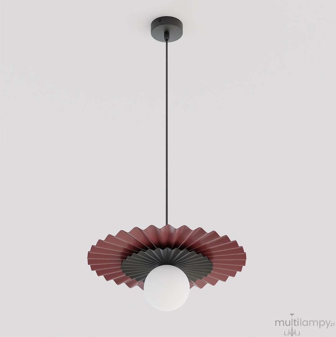 Umbra lampa wisząca 1xG9 burgund/czarna 1732/1