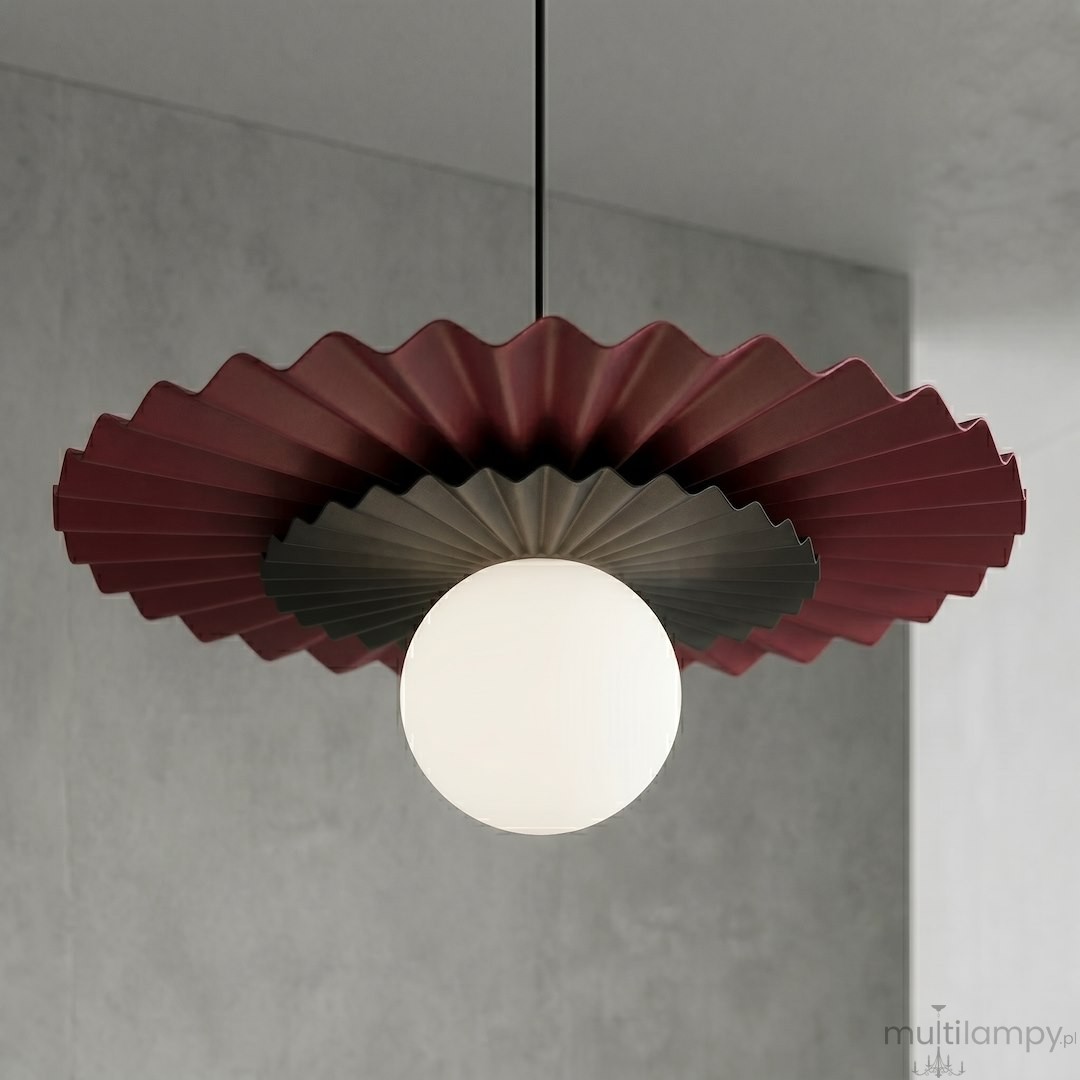 Umbra lampa wisząca 1xG9 burgund/czarna 1732/1