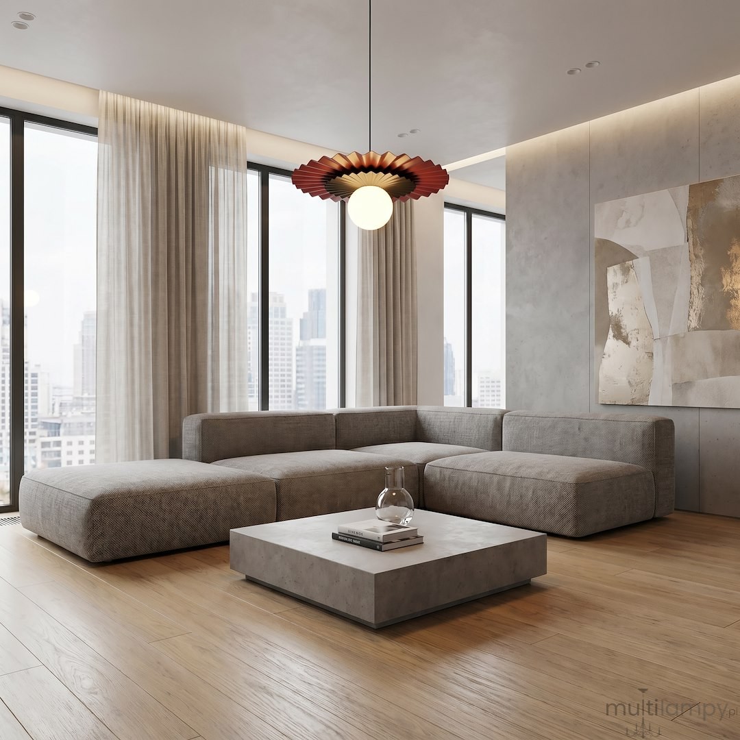 Umbra lampa wisząca 1xG9 burgund/czarna 1732/1