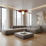 Umbra lampa wisząca 1xG9 burgund/czarna 1732/1