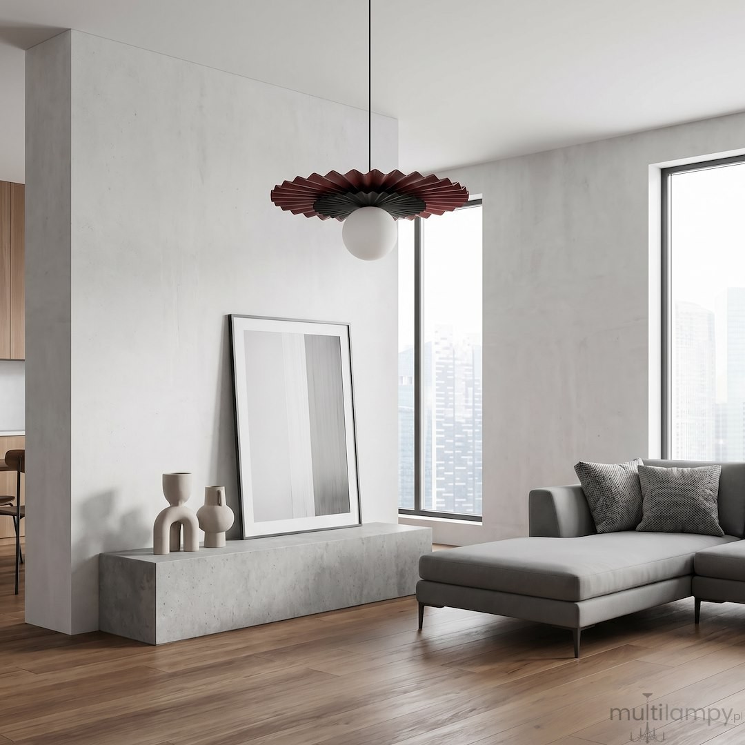 Umbra lampa wisząca 1xG9 burgund/czarna 1732/1