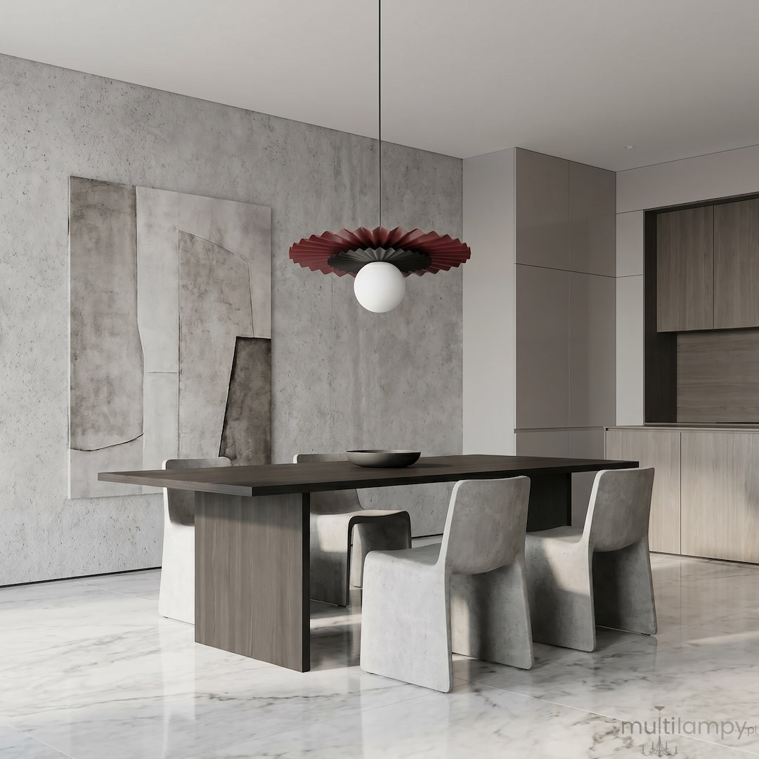 Umbra lampa wisząca 1xG9 burgund/czarna 1732/1