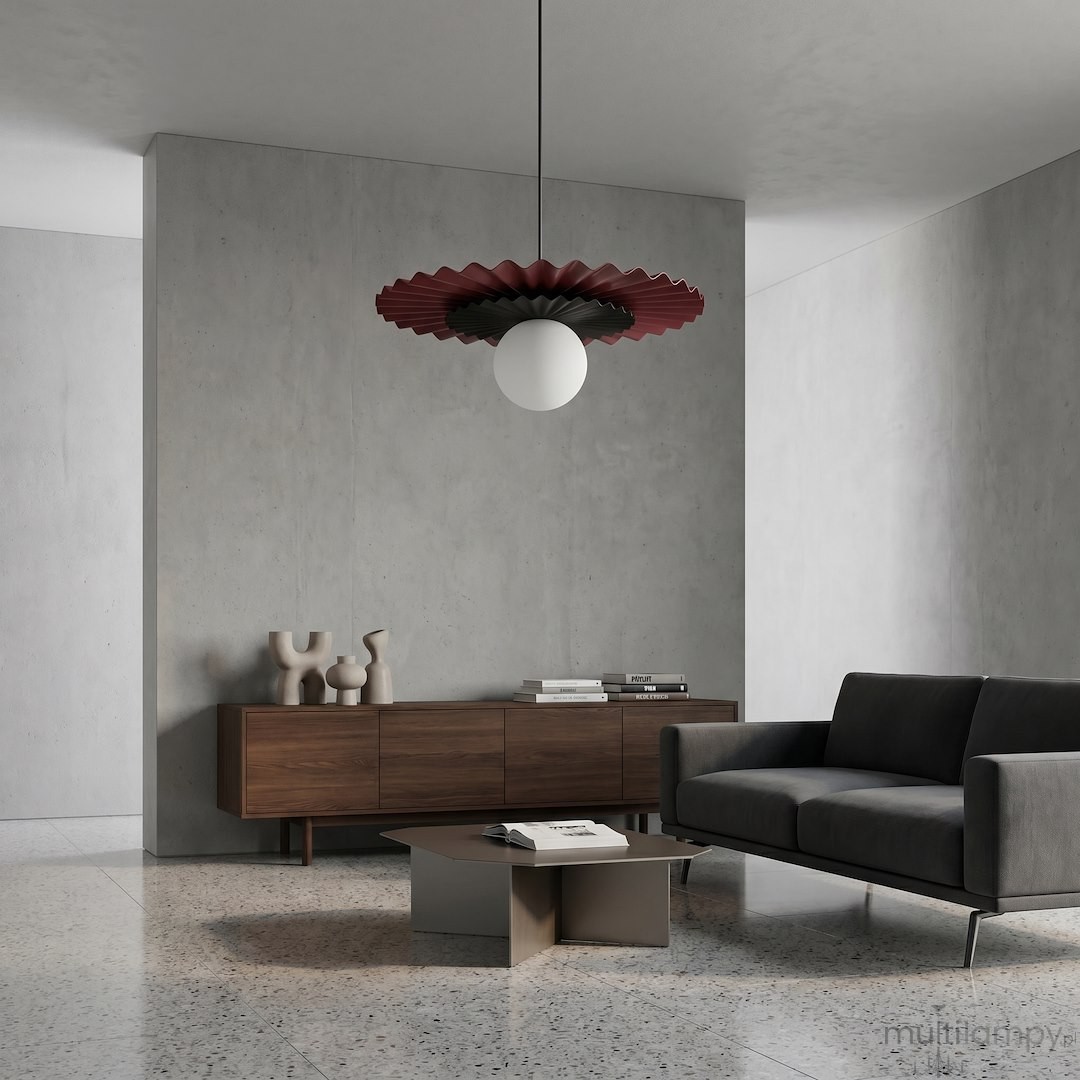 Umbra lampa wisząca 1xG9 burgund/czarna 1732/1