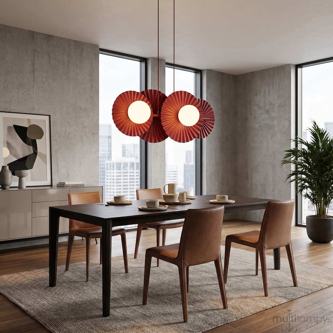 Umbra lampa wisząca 4xG9 burgund 1729/4