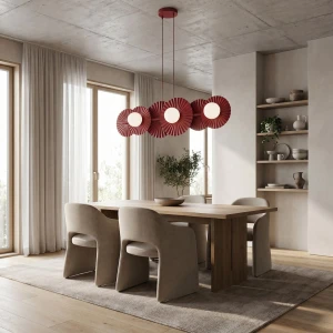 Umbra lampa wisząca 6xG9 burgund 1729/6