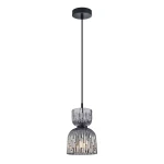 Balme lampa wisząca 1xE27 czarna/dymiony PND-3619-1-BK-SG