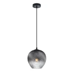 Alias lampa wisząca 1xE27 czarna/dymiony PND-3664-1-BK-SG