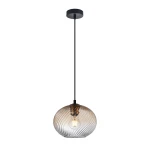 Alias lampa wisząca 1xE27 czarna/bursztynowy PND-3665-1-BRO-AMB