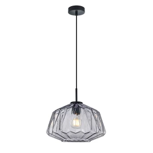 Antita lampa wisząca 1xE27 czarna/dymiony PND-3644-1-BK-SG