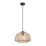 Antita lampa wisząca 1xE27 czarna/bursztynowy PND-3644-1-BRO-AMB