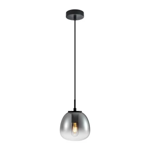 Antita lampa wisząca 1xE27 czarna/dymiony PND-3650-1S-BK-CSG