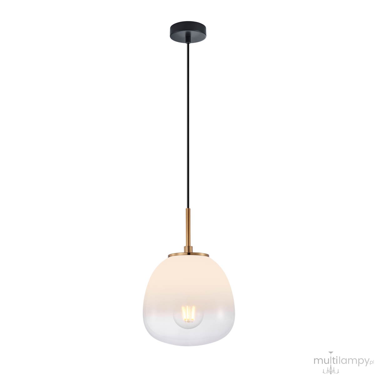 Antita lampa wisząca 1xE27 czarna/biały PND-3650-1S-BRO-CW
