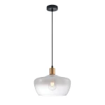 Parola lampa wisząca 1xE27 czarna/biały PND-3636-1-BRO-W