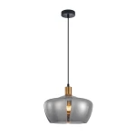 Parola lampa wisząca 1xE27 czarna/dymiony PND-3636-1-BRO-SG