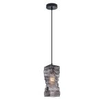 Altera lampa wisząca 1xE27 czarna/dymiony PND-3219-1-BK-SG