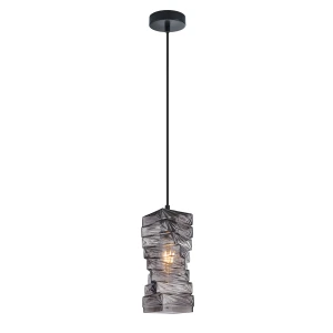Altera lampa wisząca 1xE27 czarna/dymiony PND-3219-1-BK-SG