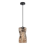 Altera lampa wisząca 1xE27 czarna/brązowy PND-3219-1-BK-CF