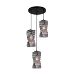 Altera lampa wisząca 3xE27 czarna/dymiony PND-3219-3A-BK-SG