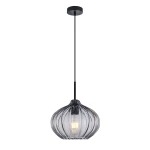 Pansol lampa wisząca 1xE27 czarna/dymiony PND-2940-1S-BK-SG2