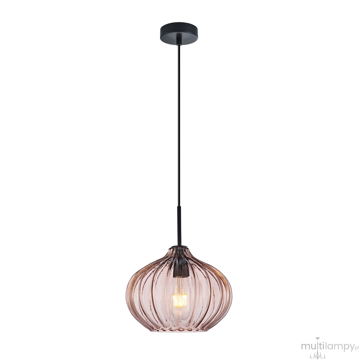 Pansol lampa wisząca 1xE27 czarna/brązowy PND-2940-1S-BK-CF