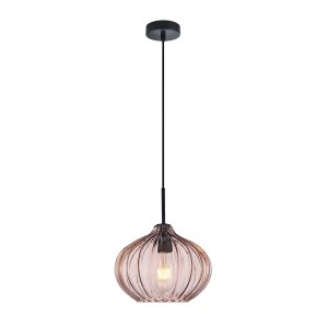 Pansol lampa wisząca 1xE27 czarna/brązowy PND-2940-1S-BK-CF