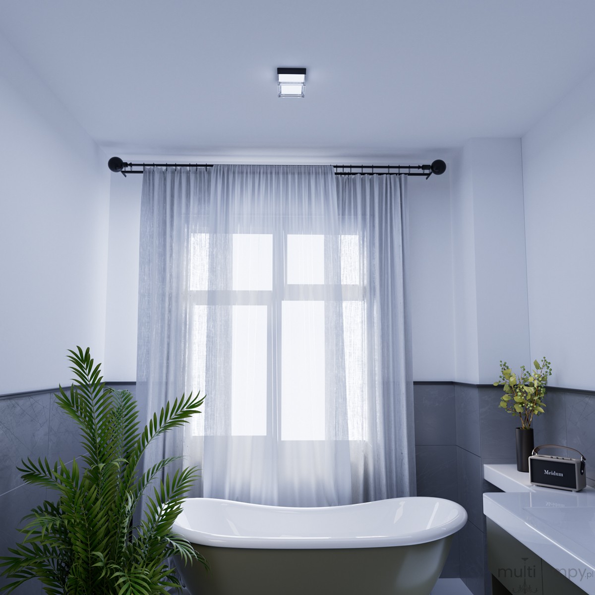 Nefis plafon LED 9W CCT IP65 czarny PLF-53628-BK