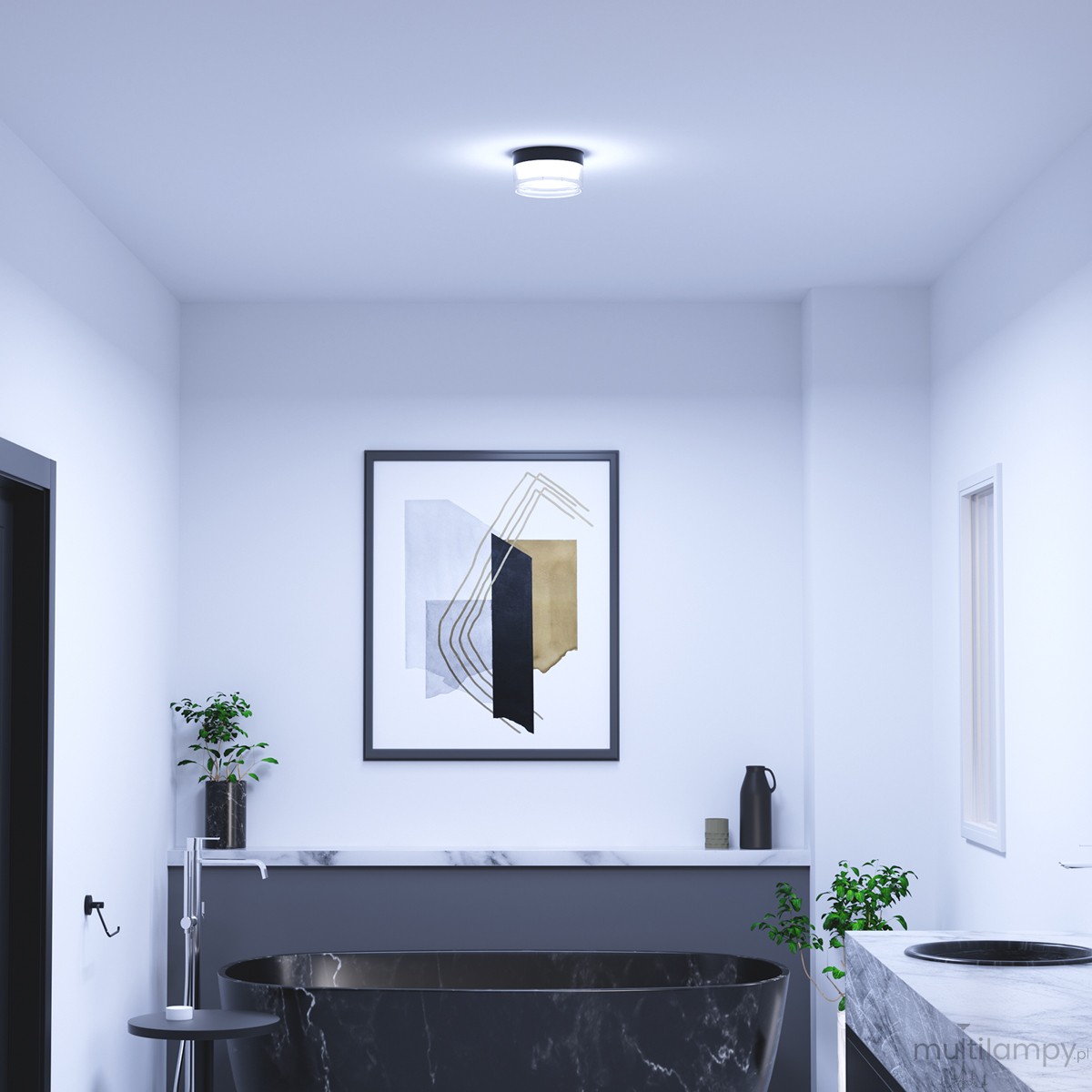 Enios plafon LED 9W CCT IP65 czarny PLF-63829-BK