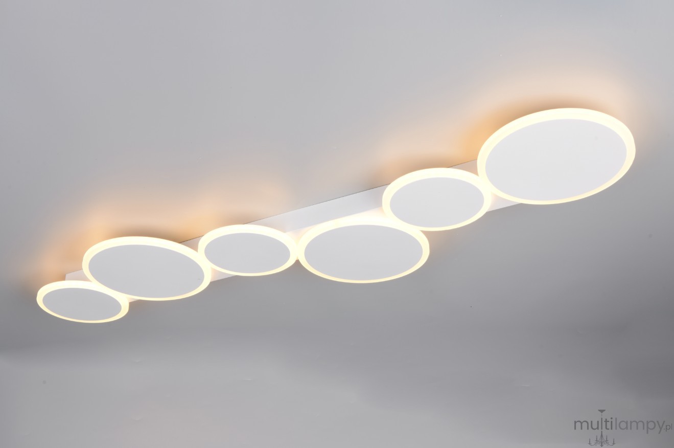 Ovela lampa sufitowa z pilotem 6xLED 34W CCT biały 636910631