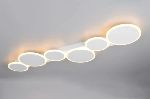Ovela lampa sufitowa z pilotem 6xLED 34W CCT biały 636910631
